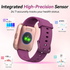 Fitpolo Relojes inteligentes para hombres/mujeres, 1.8 pulgadas Alexa incorporado reloj de seguimiento de fitness con llamadas Bluetooth, IP68 impermeable, frecuencia cardíaca, sueño, spO2/estrés, 110 modos deportivos para Android y iPhone