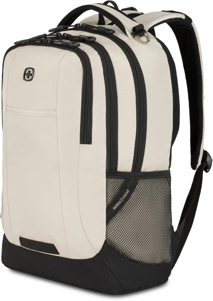 SwissGear - Mochila para laptop Cecil 5505, Crema\/Negro