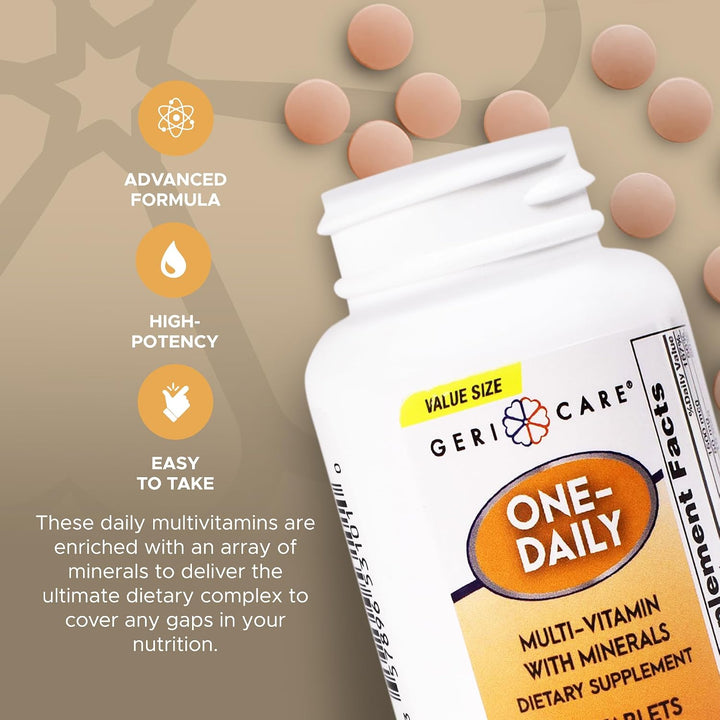 GeriCare Multivitamínicos diarios con minerales para hombres y muje...