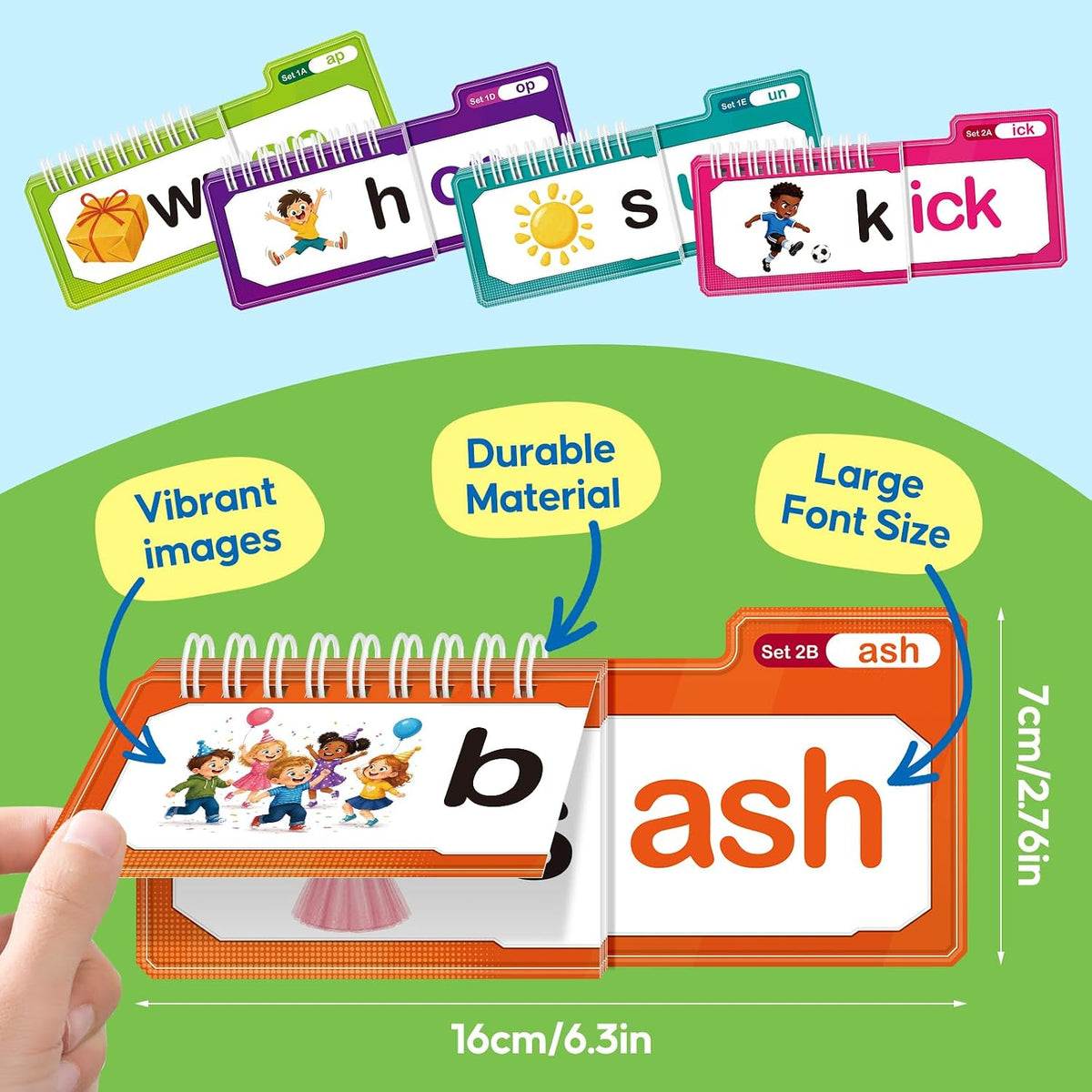 Tarjetas Flash Phonics,Libros de construcción familiar de 42