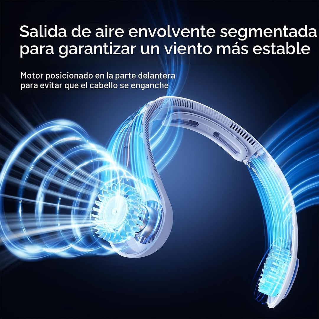 JISULIFE Ventilador de cuello portátil actualizado: collarín manos...