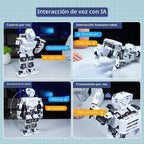 Robot de Interacción Visual y de Voz AI para Arduino Scratch Python Programación 17DOF Robot Humanoide Gran Modelo Proyecto STEM de IA Educación Comando de Voz Caminar Bailar Autopárate Kit Avanzado Tonybot