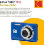 KODAK PIXPRO FZ55 cámara digital de punto y disparo de 16 Mp, zoom óptico 5X, Azul