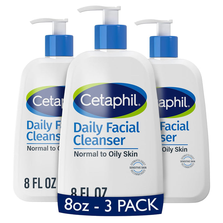 Limpiador facial de Cetaphil, limpiador facial diario para pieles s...