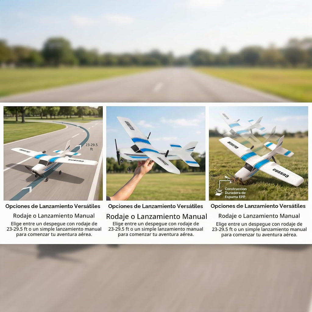 Avión RC Cessna 172, avión RC fácil de volar para niños principiantes y