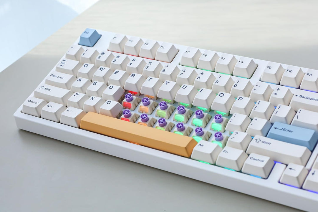 NJ98 Teclado mecánico inalámbrico personalizado con perilla de pant...