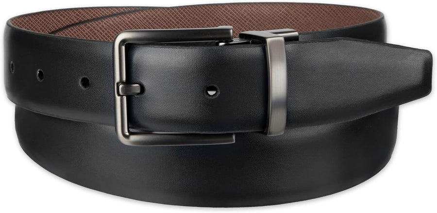 Calvin Klein Cinturón de cuero reversible para hombre, estilo moder...