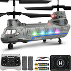 Geyiie Helicóptero RC con rotor en tándem con controles de una sola tecla