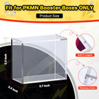 PKMN - Caja de refuerzo de acrílico, estuche de exhibición de acrílico de 0.197 pulgadas, ultra cajas transparentes para exhibición compatibles con cajas de refuerzo PKMN, caja de exhibición a prueba de polvo e impermeable