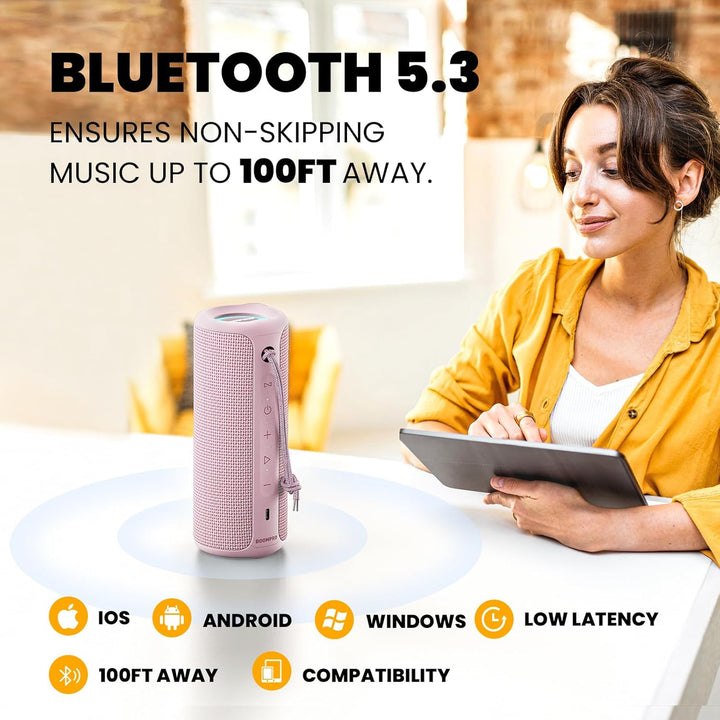 MIATONE Altavoz Bluetooth Portátil 36W Sonido Estéreo Aumento de Gr...