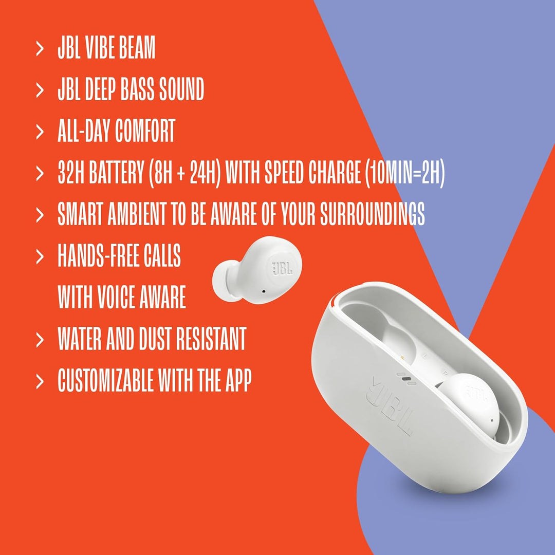 JBL Vibe Buds - Auriculares inalámbricos verdaderos, Smart Ambient,...