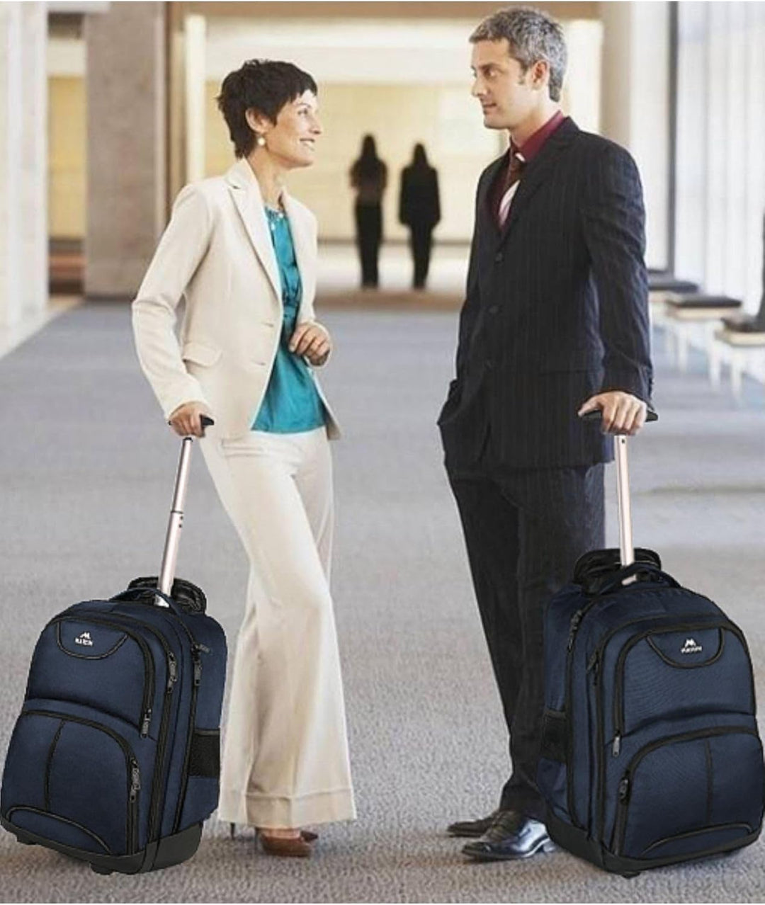 MATEIN - Mochila con ruedas, mochila rodante para laptop apta para...
