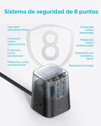 Anker Cargador de Escritorio, regleta 9-en-1 con protector contra sobretensiones de 300J, 100W