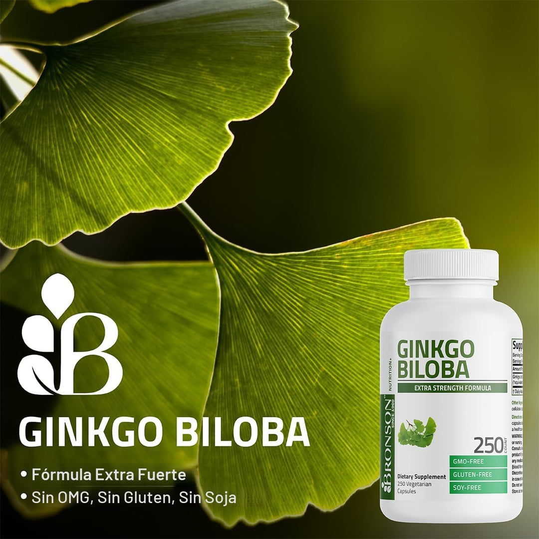 Bronson Ginkgo Biloba Extra Strength Apoya la función cerebral y so...