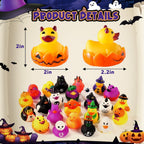 Paquete de 24 patos de goma de Halloween a granel con bolsa para Jeep
