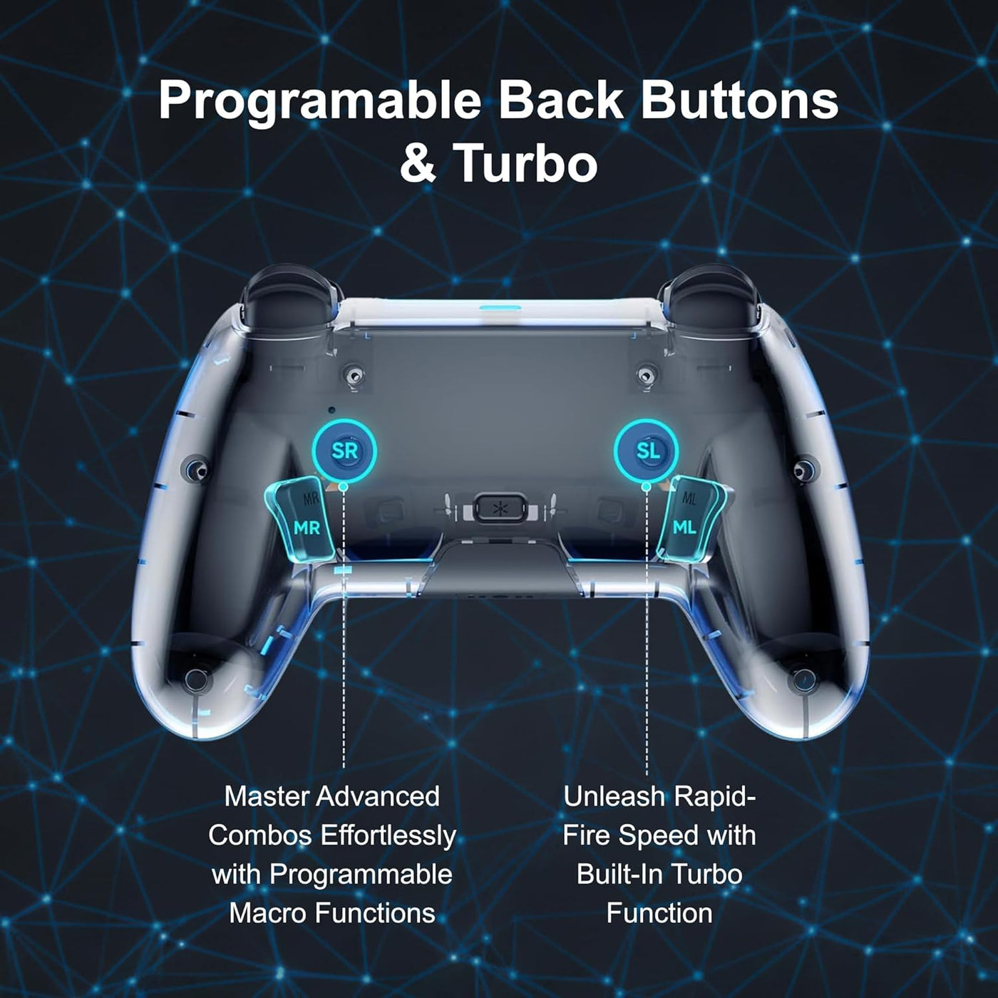 VioraTech Wireless Controller for PS5 with Hall Effect Joysticks, R...