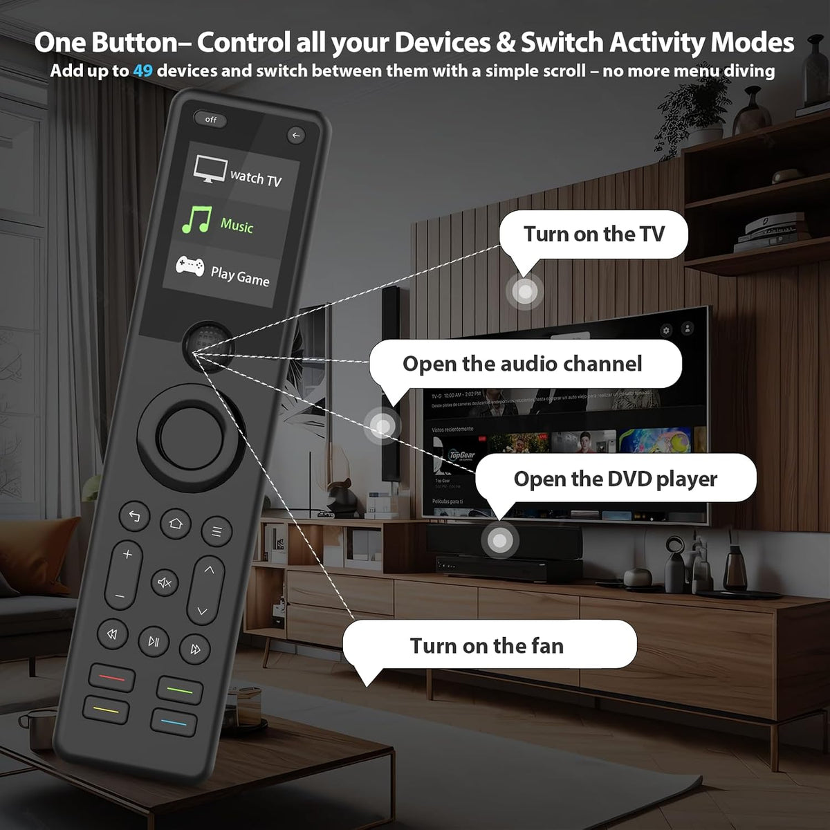SofaBaton X1S Control Remoto Universal Inteligente con Hub, Escenas de un Clic