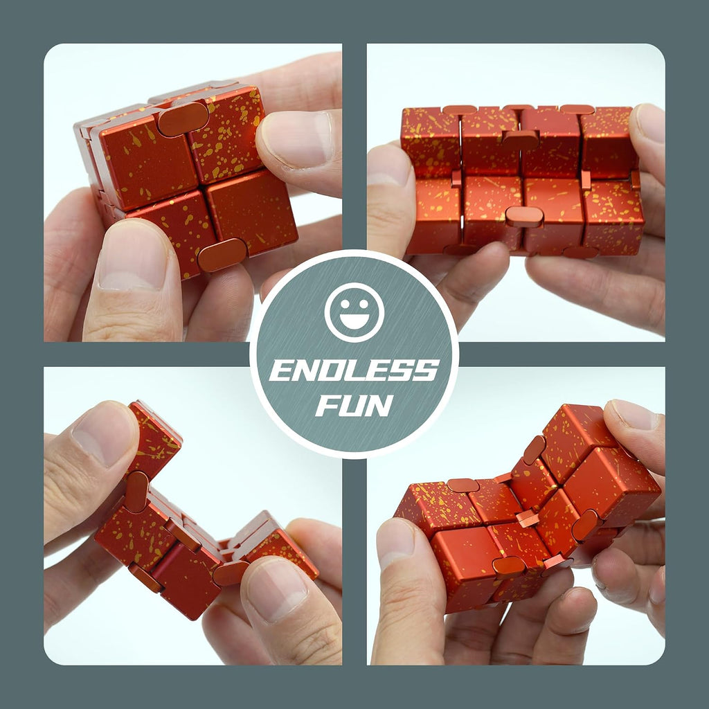 Cubo infinito de metal Fidget juguete para aliviar el estrés TDAH