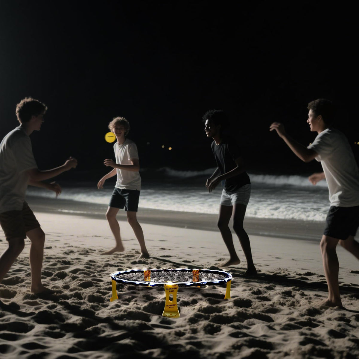 Roundnet Game Set con Balls y Patented Net, Lawn, Beach, Backyard Outdoor Game para Adults y Family
