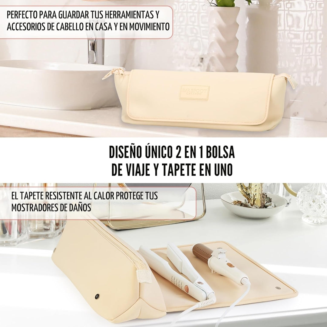 BAREFOOT CARIBOU Bolsa de viaje para herramientas para el cabello y...