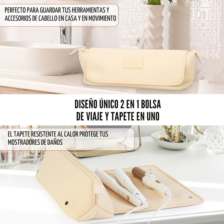 BAREFOOT CARIBOU Bolsa de viaje para herramientas para el cabello y...