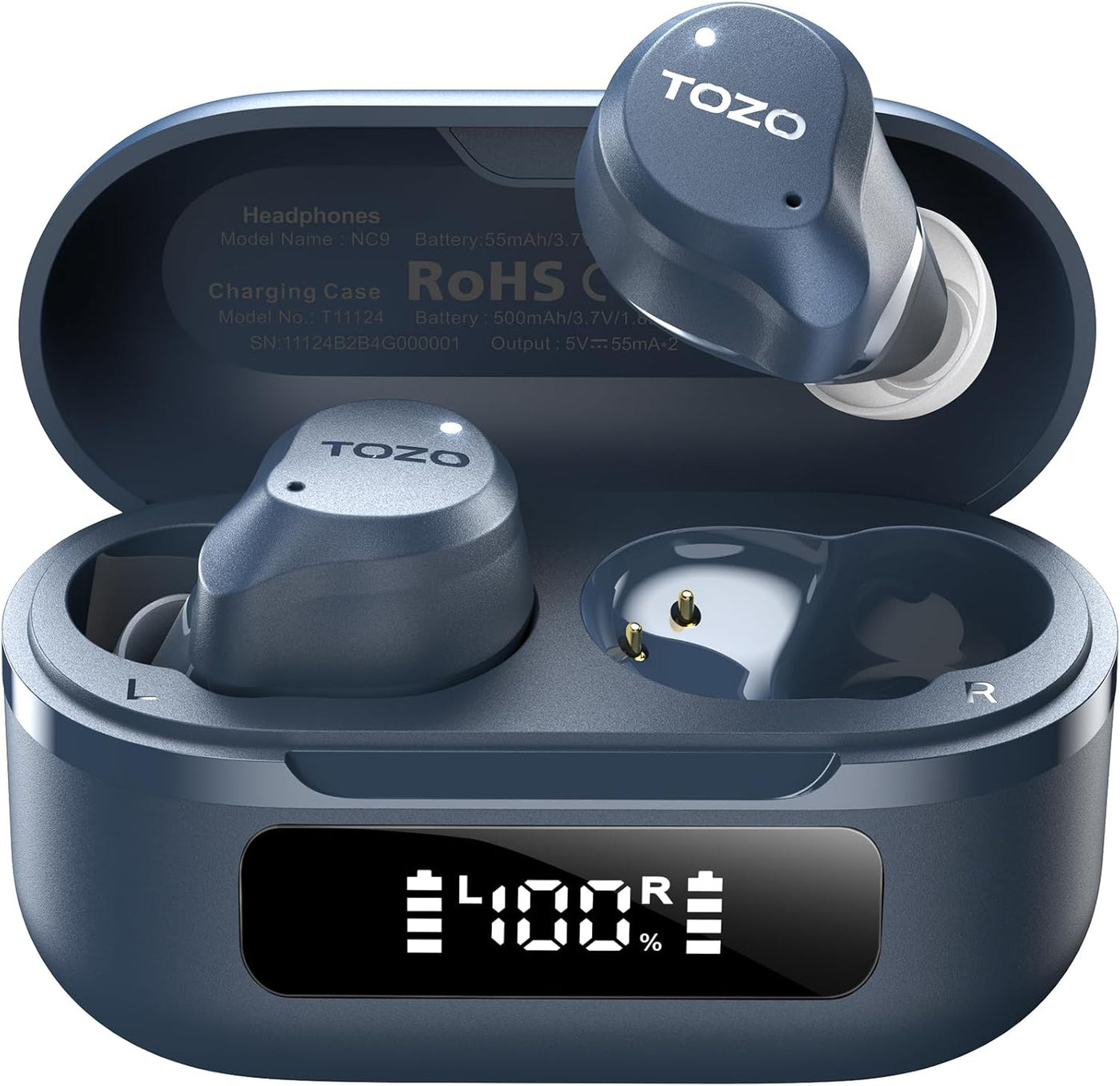 TOZO NC9 Auriculares inalámbricos híbridos con cancelación activa d...