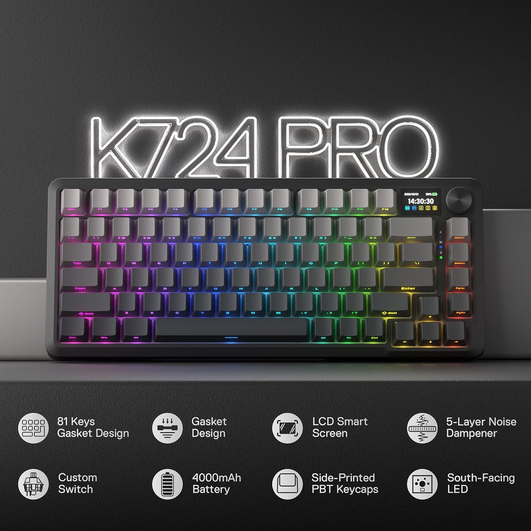 Redragon K724 PRO Teclado inalámbrico para juegos con junta inalámb...