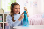 Mattel Muñeca Elsa cantante de Frozen de Disney con luces y música, canta "Let It Go" de Movie, posable con traje brillante y zapatos extraíbles