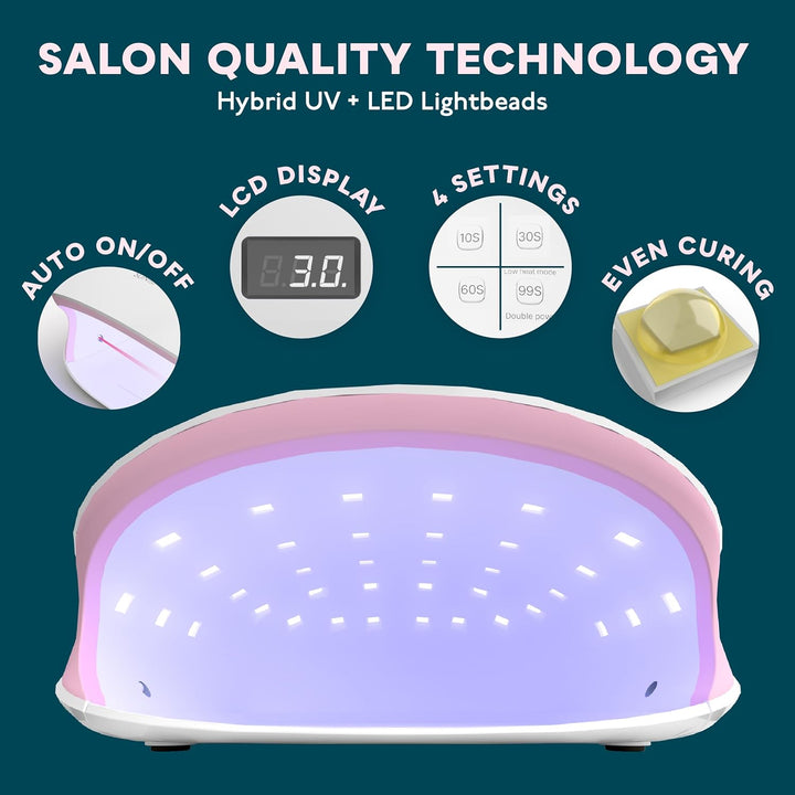 SUNUV Lámpara LED UV para uñas, lámpara UV para esmalte de uñas de...