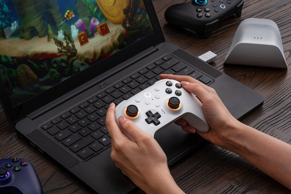 8BitDo Ultimate 2 Wireless Controller for Windows PC, Apple, Steam...