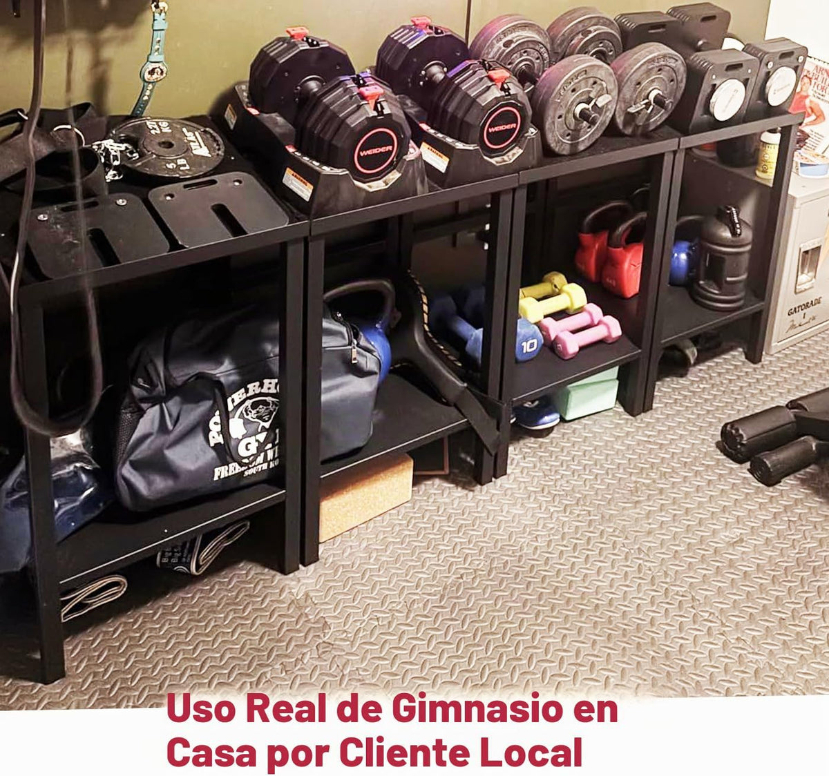 Rack Ajustable para Mancuernas/Kettlebells 500-800LB Pesado con Cobertura Opcional