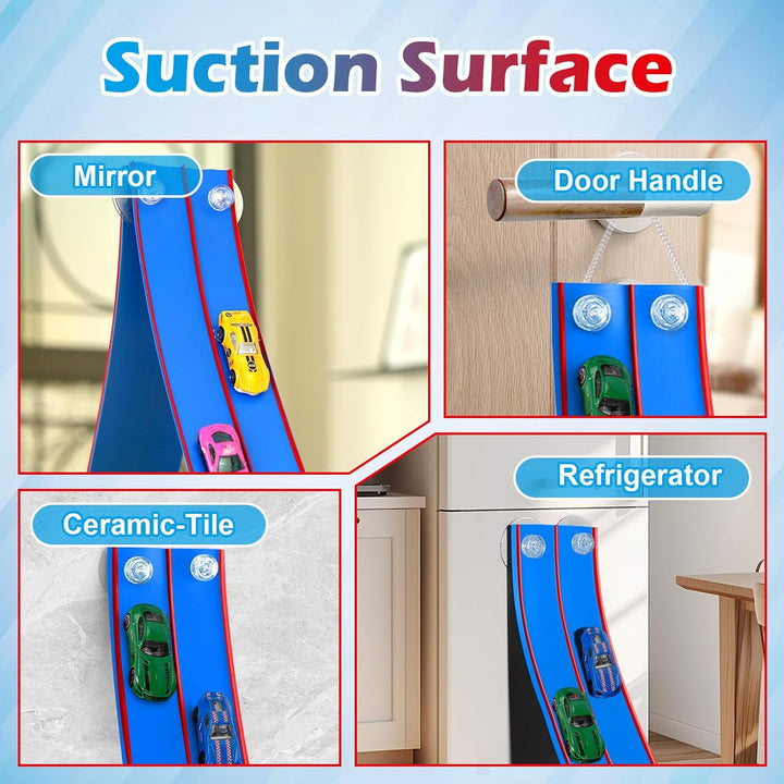 Flexible Race Track Toys for Kids, 15 Ft Flex Tracks Starter Set wi...