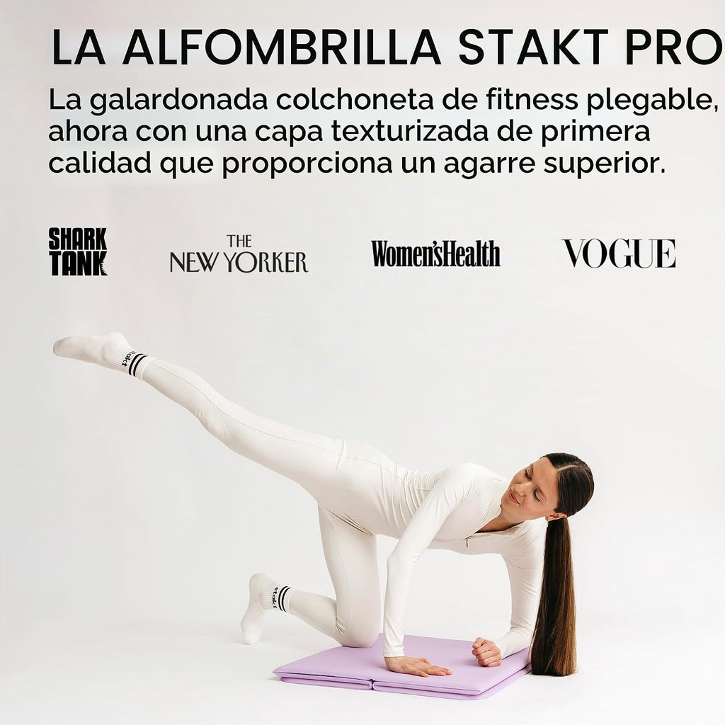 Stakt Esterilla de yoga plegable Pro - Esterilla antideslizante 2 en 1 para