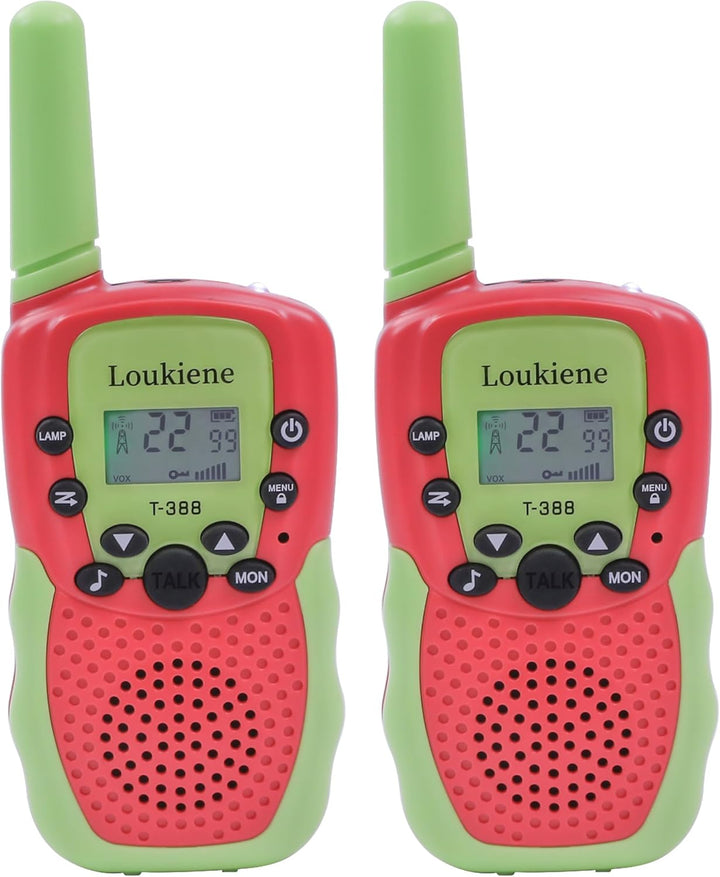 LOUKIENE Walkie Talkies para niños de 22 canales de radio de 2 vías...