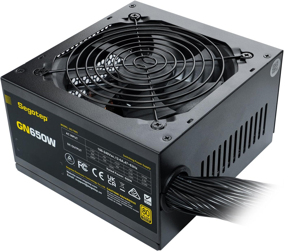 Segotep 650W 80 Plus Gold Certificado No Modular ATX Fuente