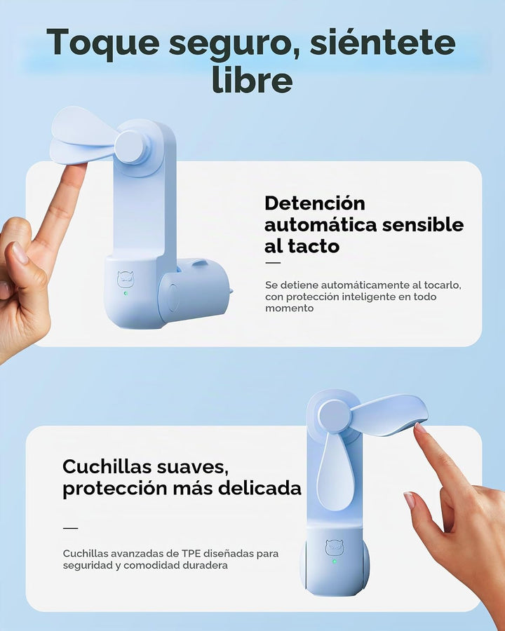 GAIATOP Ventilador de mano portátil, mini ventiladores de viaje ple...