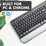 Teclado con cable X9, escritura cómoda, teclado USB ergonómico de t...