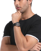 Paras Crown Relojes para Hombre Tonneau 5ATM Resistente al Agua Cuarzo Cronógrafo Analógico Reloj de Pulsera de Lujo para Hombre Caja de Acero Inoxidable Relojes de Hombre