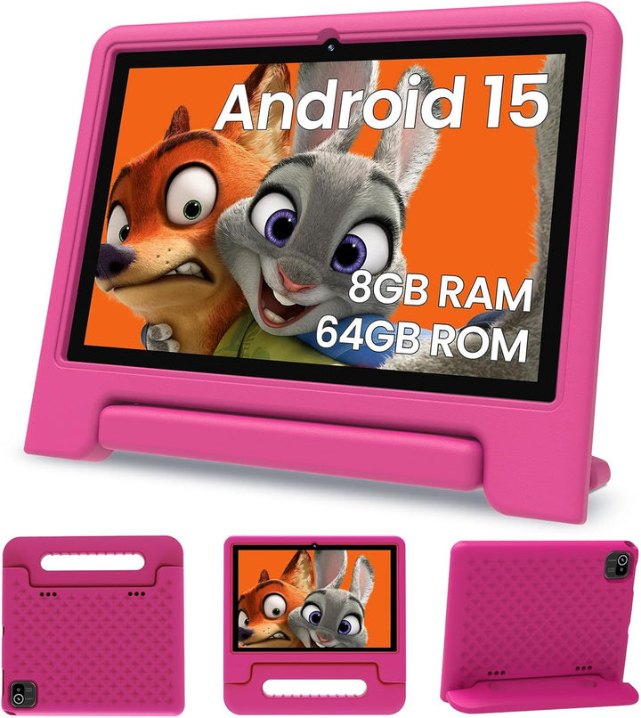 ApoloSignage 2025 Android 15 Tablet para niños, pantalla HD de 10 p...