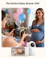 Jartoo Monitor de bebé sin WiFi con soporte de suelo, monitor de ví...