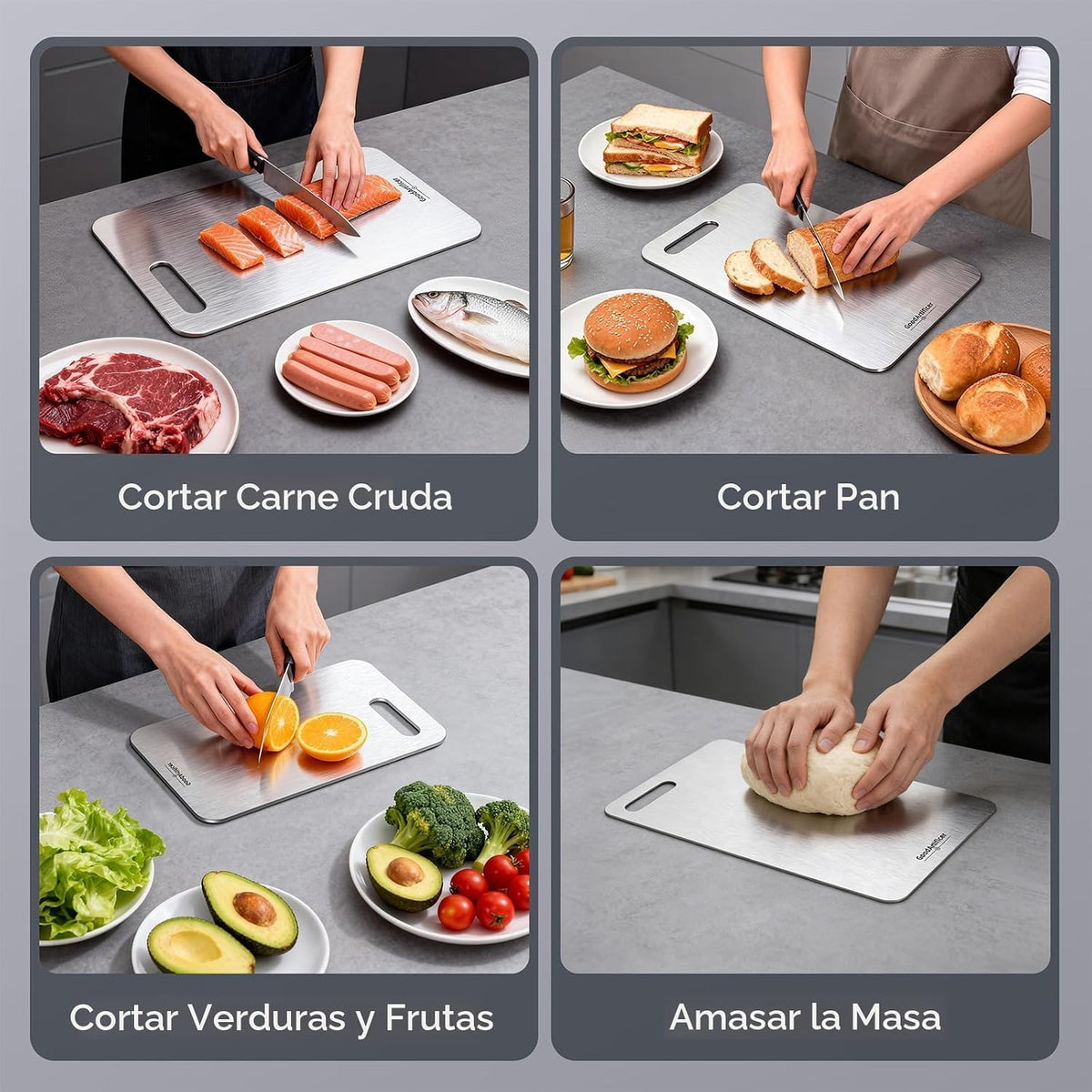 Tabla de cortar de titanio para cocina
