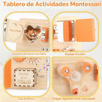 Joyreal Tablero Montessori de madera para niños pequeños