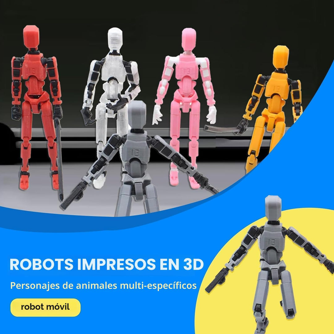 MerryXD Paquete de 6 figuras de acción 3D T13 completadas, muñeco N...