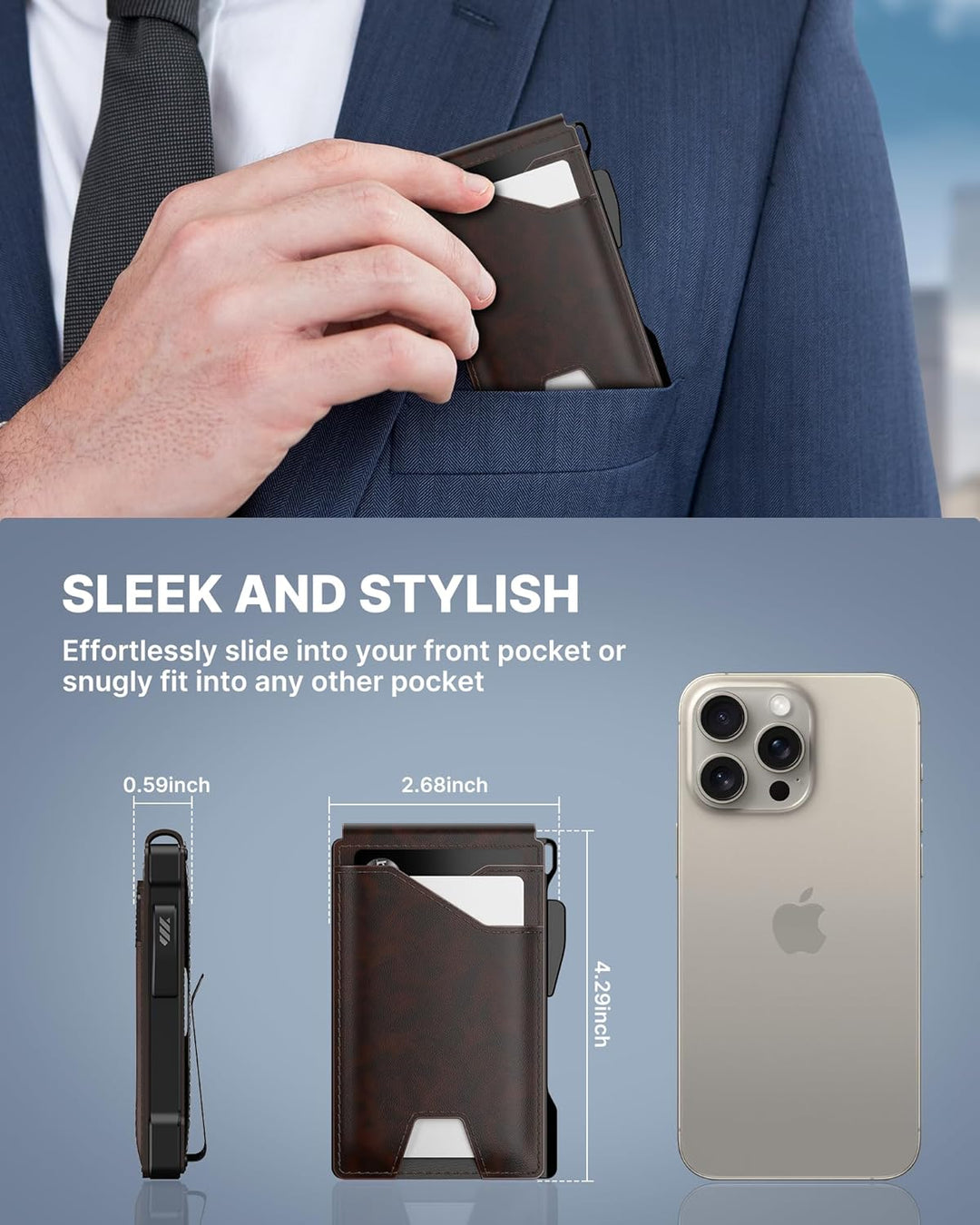 typecase Cartera táctica para hombre tarjetero: funda para tarjetas...
