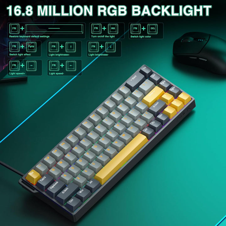 AULA WIN68 HE MAX - Teclado de Juegos de Efecto Hall con Interrupto...