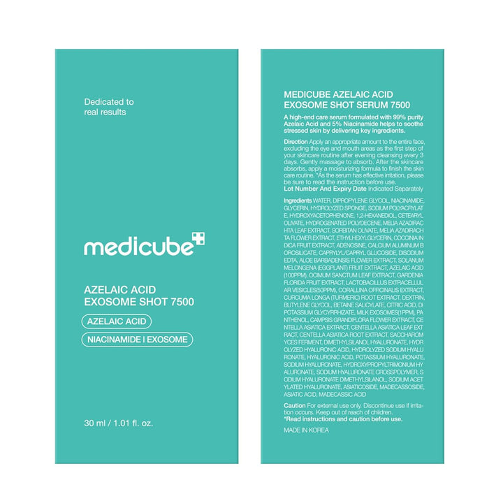 medicube Ácido Azelaico Exosome Shot Suero 7500 \u2013 Hidratación...