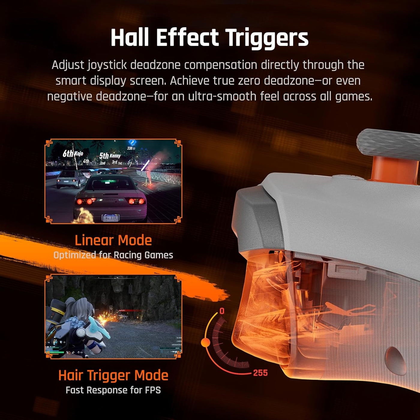 BIGBIG WON Wireless Gaming Controller with LCD Display \u2013 Hall...