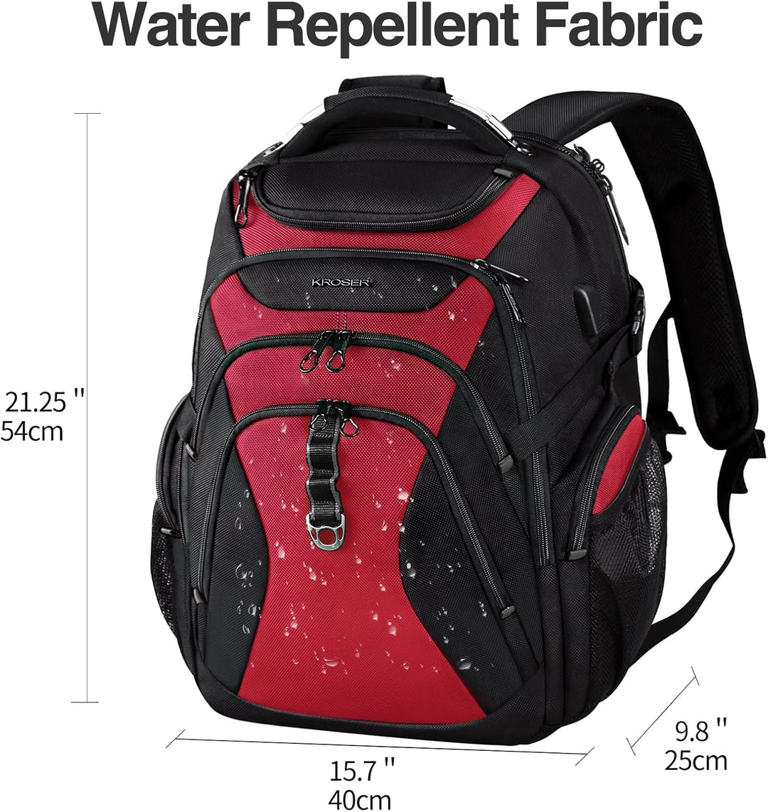 KROSER Mochila para laptop de viaje de 18.4 pulgadas XXXL Mochila p...