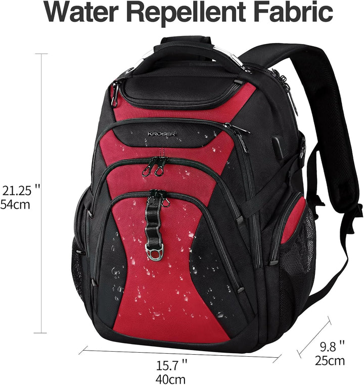 KROSER Mochila para laptop de viaje de 18.4 pulgadas XXXL Mochila p...