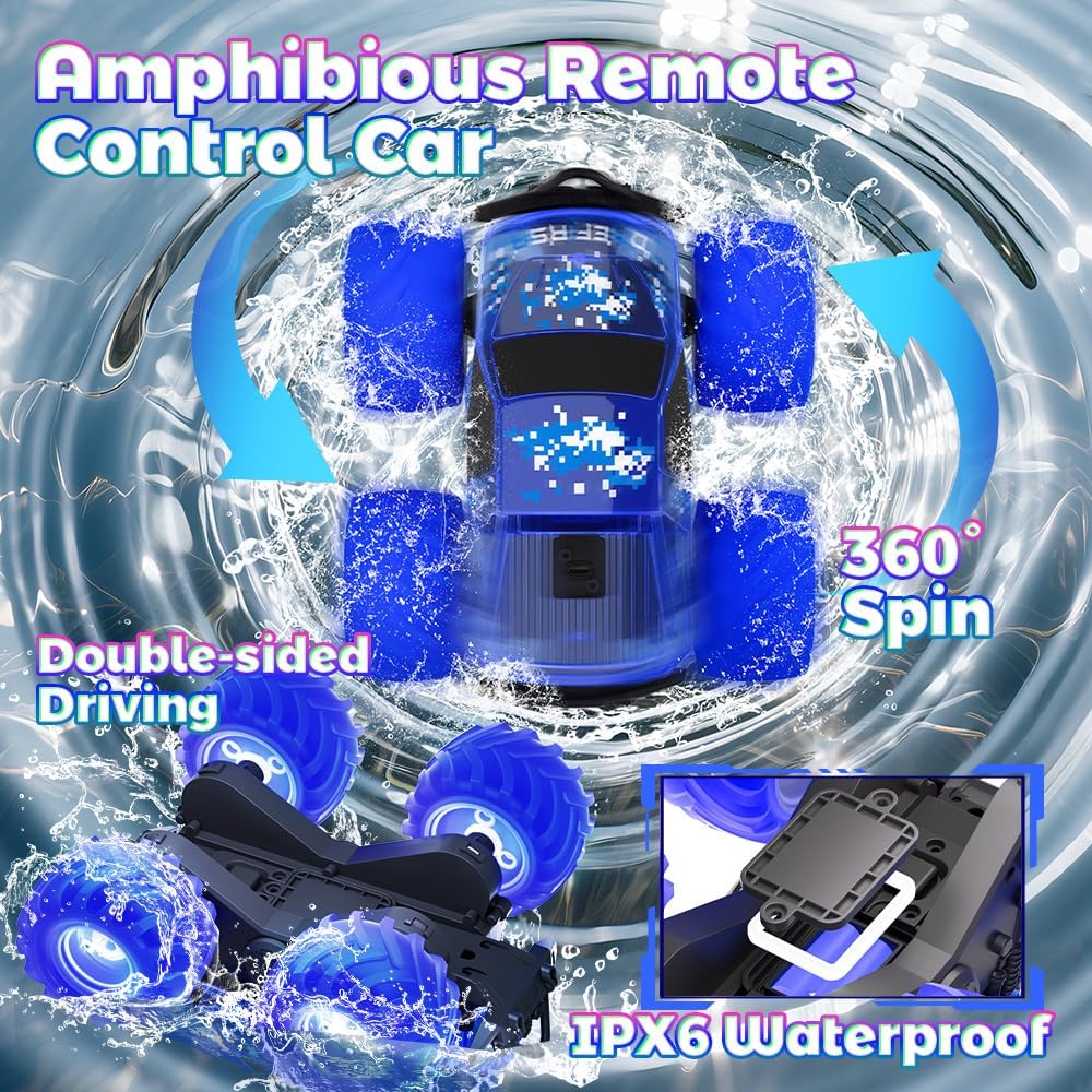 Drefirsa Camión monstruo rosa, coche unicornio de control remoto, c...